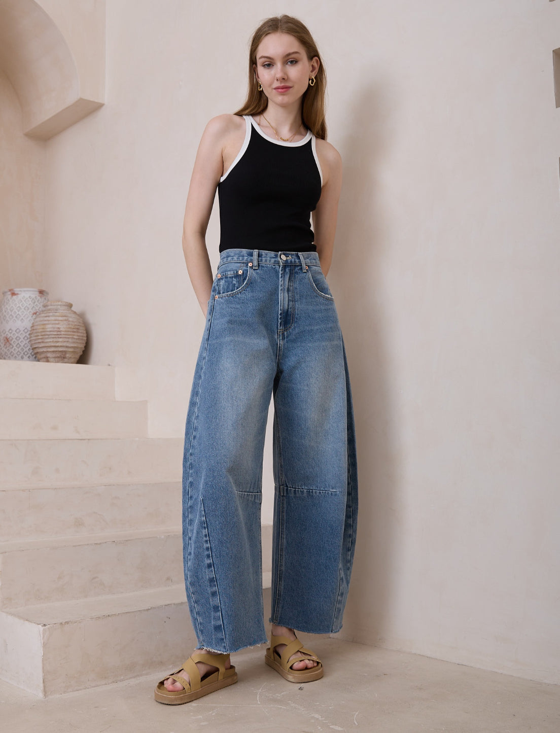 Minnie Barrel Leg Jeans