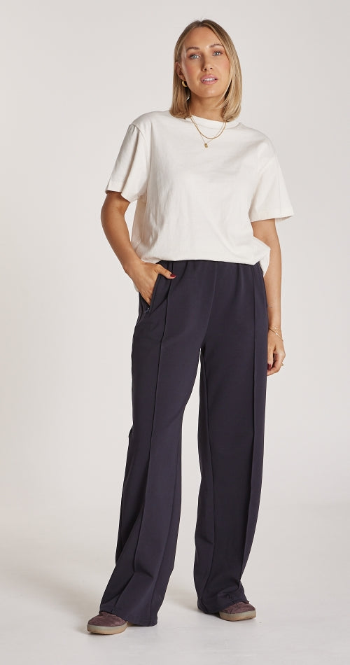 Noah Wide Leg Pant - Navy